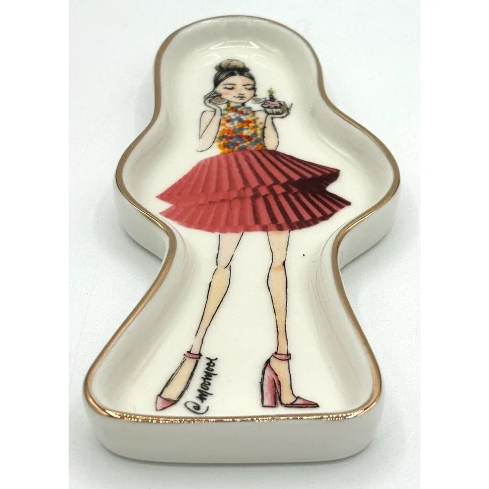Santa Barbara‎ Design Studio Lili + Delilah Shaped Ceramic Trinket Tray Birthday